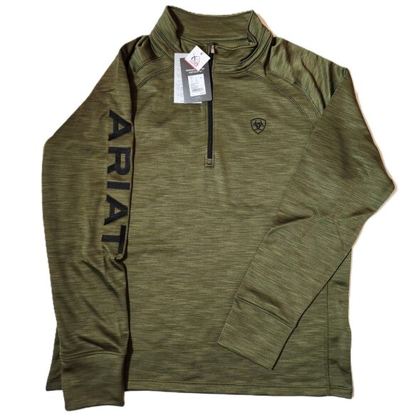 Ariat Tek Team 1/2 Zip Sweatshirt Winter Moss Men’s XL - Picture 1 of 11
